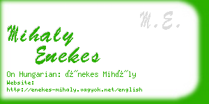 mihaly enekes business card